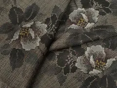 平和屋着物●本場大島紬　9マルキ　枝花文　正絹　逸品　CAAU3100yc