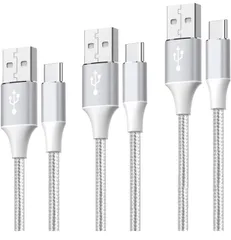 USB Type C ケーブル 【3本セット 1m/1m/2m】3A 急速充電 cタイプ QuickCharge3.0対応
