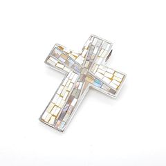 ネックレス ペンダントトップ チャーム ヴィンテージ シルバー SILVER 925 シェル クロス