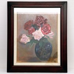 写実画　増本憲樹【信楽の椿】肉筆油彩画 写実画 増本憲樹【信楽の椿】肉筆油彩画 - メルカリ