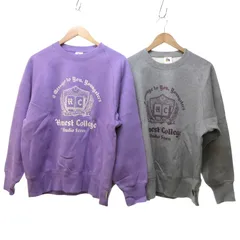 スタジオセブン STUDIO SEVEN HONEST COLLEGE ×GU 美品 トレーナー スウェット 2点セット おまとめ 長袖 プリント グレー 紫 パープル M