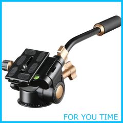 Special Price: SOONPHO Free-Mounted Pan Head for Video Cameras, 3-Way Pan Head, Ball Head, Tripod Head with Handle, 360° Rotation, Aluminum Fluid Head, Extended Handle, Quick Shoe, 3/8-1/4 Thread Screw, for Video and Digital Cameras