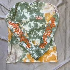 PIKO ピコ　平成　ロンT ロングTシャツ　長袖　Tシャツ　タイダイ柄　グリーン　オレンジのサムネイル