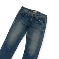 YANUK ヤヌーク ダメージ加工 デニム パンツ 23/インディゴ レディース 革ラベル