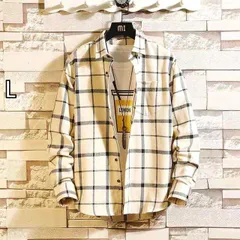 [L]メンズ ファッション 服  オシャレ シンプル 大人 かっこいい 大きいサイズ ストリート 紳士服  韓国スタイル チェック柄 シャツ レトロ カジュアル 長袖 ジャケット