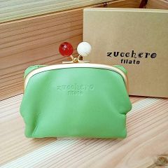 未使用品✨ ズッケロ フィラート 長財布 グリーン 本革 がま口 緑