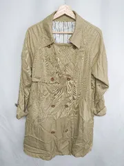 ◇ ⊇ Ungrid アングリッド ウエスト紐付き 長袖 コート サイズS カーキ系 レディース E  【1409240045038】