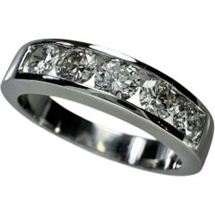 14号 ダイヤモンド 0.14×3/0.12×2ct リング・指輪 K18WGホワイトゴールド 18金  5.9g レディース 【中古】【真子質店】【NN】