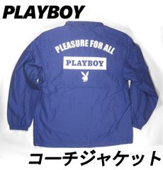 ◆在庫処分　新品　PLAYBOY プレイボーイ メンズ コーチジャケット パープル　青紫
