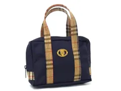 ■新品■未使用■ Burberrys バーバリーズ ナイロンキャンバス ハンドバッグ トート ポーチ マルチケース 小物入れ ネイビー系 FM9594