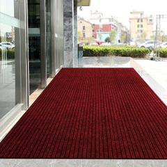 新品 玄関マット 屋外 室内 滑り止め 業務用 家庭用 速乾 NEWSHOER 吸水 泥落とし 洗える エントランスマット 耐磨耗性 玄関 オフィス お店（レッド 60*240）