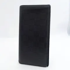 LOUIS VUITTON / ルイヴィトン ◆ダミエアンフィニ ポルトフォイユブラザ 二つ折り長財布 ブラック N63010  【財布/サイフ/ウォレット/wallet/コイン】 ブランド