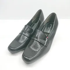 ◇ ⊂ Romeo Valentino クッション性 ヒールローファー シューズ サイズ24.5 ブラウン系 レディース E  【1507030012724】