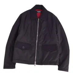 極美品 ディースクエアード DSQUARED2 ジャケット 中綿入り ジップアップ 無地 切り替え アウター メンズ 48(M相当) ブラックのサムネイル