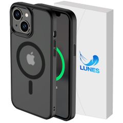 【在庫処分】(6.1) 14 14 アイフォン レンズ保護 inch case 耐衝撃 黄変防止 ワイヤレス充電対応 専用 カバー マット マグネット搭載 ストラップホール付き (iphone14ケース スマホケース マグセーフ対応 ケース ケース 黒) いP