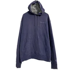 Champion ロゴスウェット パーカー M パープル チャンピオン バックプリント プルオーバー 裏起毛 古着卸 アメリカ仕入 a611-6098