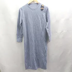 ◇ ◎●未使用● ⊇ SAISON DE PAPILLON セゾンドパピヨン 長袖 膝下丈 ワンピース サイズS ブルー系 レディース E  【1503310004519】