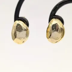 【美品】シルバーデザインピアス　ゴールドカラー　シルバー925