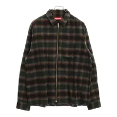 SUPREME (シュプリーム) 24SS Shadow Plaid Flannel Zip Up Shirt シャドウ プレイド フランネル ジップ長袖シャツ グリーンのサムネイル