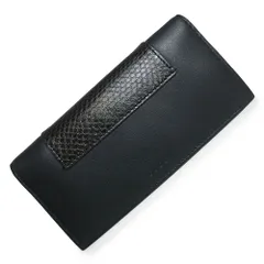 Python skin genuine 新品　長財布　ブラック　カード入れ Python skin genuine 新品 長財布 ブラック カード入れ