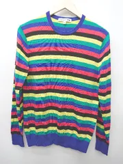 ◇ ⊇　Φ UNIQLO × JW ANDERSON ボーダー柄　ウール100% 長袖 ニット サイズM マルチ レディース P  【1409250009105】