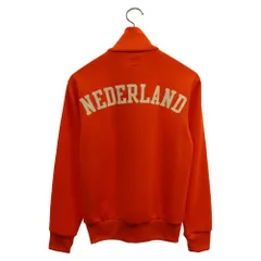 adidas (アディダス) 00S NEDERLAND オランダ フロッキープリント ジップアップトラック ジャージ ジャケット オレンジ AK9001のサムネイル
