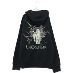 SUPREME (シュプリーム) 19AW 1-800 Hooded Sweatshirt 葵産業 1-800 刺繍スウェットプルオーバーパーカー ブラックのサムネイル