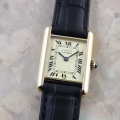 カルティエ マストタンク SM 手巻き式 レディース腕時計 ヴィンテージ Cartier Tank ローマンダイヤル アンティークのサムネイル