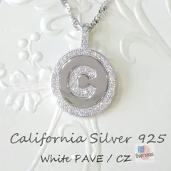 新品■USA シルバー 925■イニシャル C ■ペンダントヘッド・チャーム■ジルコニア