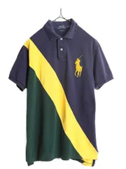 【お得なクーポン配布中!】 ビッグポニー ポロ ラルフローレン 鹿の子 半袖 ポロシャツ メンズ L / 半袖シャツ ラガー シャツ タイプ ラグビー コットン マルチカラー