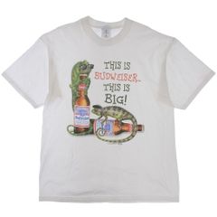 0045 ９０年代 　XL 　バドワイザー　カメレオン＆ボトル　Budweiser イラスト　 GI LDAN　ギルダン
