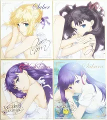 fate stay night マチアソビ　セイバー　　FGO サイン　ミニ色紙 2025年最新】Yahoo!オークション -fate 色紙 セイバー(フィギュア)の