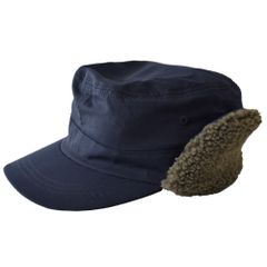 帽子 《ネイビー》 新品 未使用 キャップ パイロットキャップ 耳当て ボア 無地 メンズ レディース【D3K】【ゆうパケット】 ファッション
