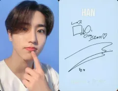 【中古】コレクションカード(男性) Stray Kids/HAN(ハン)/裏面印刷サイン・メッセージ入り/「NACIFIC×Stray Kids」スペシャルコラボボックス購入特典フォトカード
