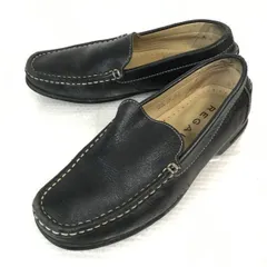 REGAL/リーガル★本革/ヴァンプローファー【22.5/黒/BLACK】モカシン/スリッポンシューズ/ビジネス/dress shoes◆Q-458