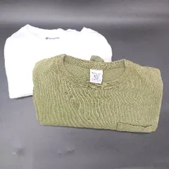 ◇ ⊂ 《 Champion チャンピオン 長袖 半袖Tシャツ 綿100% サイズM まとめ売り２点セット Tシャツ メンズ 》 E  【1505290011679】