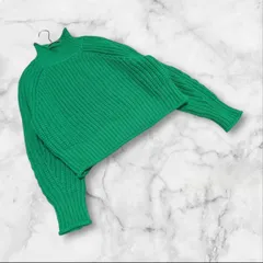 【エイチアンドエム】（L）ニット セーター ショート丈 ハイネック ウール混