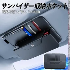 スズキ ハスラー 車用 サンバイザーポケット サンバイザー 収納ポケット メガネクリップ サングラスホルダー 小物入れ ケース 多機能 ポケット バッグ カード ポケット 大容量 