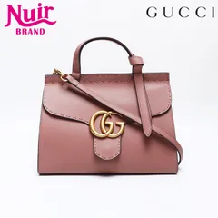 GUCCI グッチ ショルダーバッグ GG マーモント レザー 2way