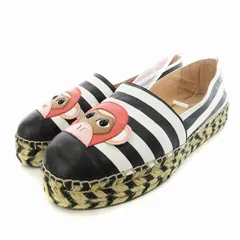 ケイトスペード KATE SPADE スリッポン エスパドリーユ ボーダー 6.5 黒 白 /MMのサムネイル