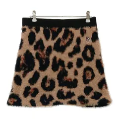 定価29,700 1 パーリーゲイツ 無地レオパード スウェット ひざ丈スカート 0 パーリーゲイツ 日本製 無地×レオパード柄 スウェット ひざ丈