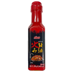 韓国の火の味 SIAS 火油, 香ばしい炒め油, 韓国 中華料理用 調味油, 228g 1本 韓国料理 イイタコ炒め 豚炒め 辛ラーメン チャンポン ジャジャン麺 スン豆腐チゲ ユッケジャン ごま油