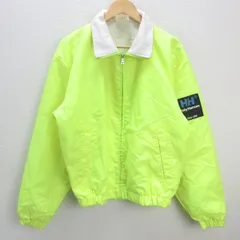 Q■ヘリーハンセン/HELLY HANSEN スタンドジップジャケット■蛍光【メンズXL】MENS/99【中古】
