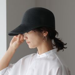 帽子｜スマートシルエット ロングビルキャップ(ブラック)