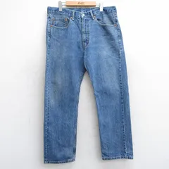 W36/古着 ジーンズ Levis リーバイス 505 メンズ コットン 紺 ネイビー デニム 25jul30 中古 ボトムス ジーパン Gパン ロング パンツ