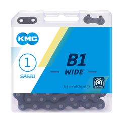 新品 ワイドシングルスピードチェーン B1 112リンク KMC ブラック