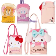 クリップポケット マスコットポケットポーチ マルチポケット ポシェット キラキラカービィ トムとジェリー ハローキティ マイメロディー 丸眞 子供用ポーチ キッズポシェット キャラクター グッズ