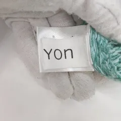 ◇ Θ THE Yon ザヨン 透け柄 長袖 ニットプルオーバー サイズF ライトブルー系 レディース E  【1504210014134】