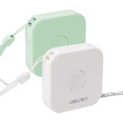 【数量限定】DELI 巻尺 メジャー 巻き尺 ソフトルーラー 2m 自動カード位置 ワンクリック帰原 正確な測定 インチ、センチ2種類の測定方法 高さ、家具、電機画面などの測定に (白＋緑)