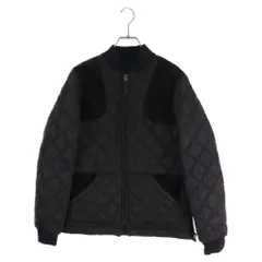 GUCCI (グッチ) スエードレザー切り替え キルティング ナイロンジャケット ブラック 145940のサムネイル